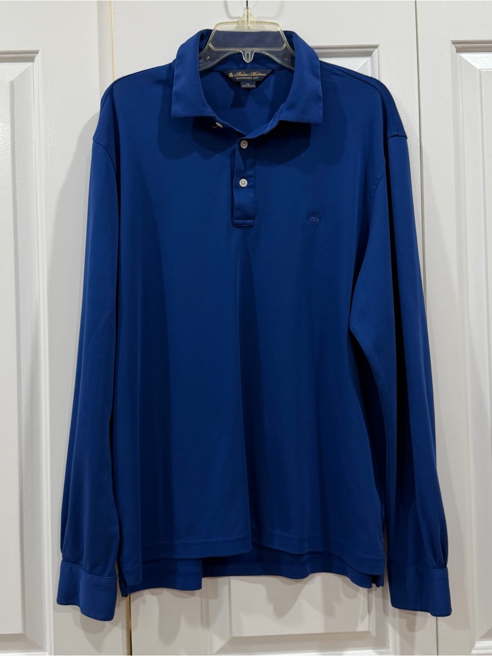 Brooks Brothers Men’s Blue XL Long Sleeve Polo Logo